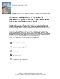 Challenges and Prospects of Fisheries Co- Management Under a Marine Extractive Reserve Framework in Northeastern Brazil