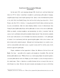 David Lewis's Place in Analytic Philosophy Scott Soames by The