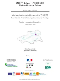 Fiche ZNIEFF Languedoc-Roussillon