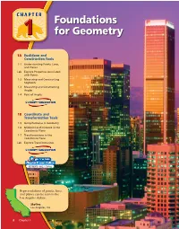 Foundations for Geometry