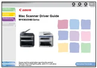 Mac Scanner Driver Guide Troubleshooting 3 MF4300/D400 Series Appendix 4