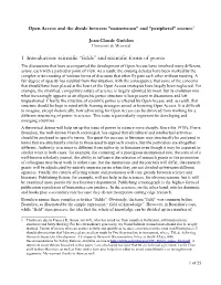 Mainstream” and “Peripheral” Science1