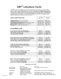 Schedule for Literature Revision