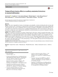 Temporal Bone Trauma Effects on Auditory Anatomical Structures in Mastoid Obliteration