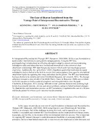 The Case of Sharon Considered from the Vantage Point of Interpersonal Reconstructive Therapy 42 K.L