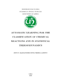 Automatic Learning for the Classification of Chemical