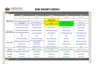Bsb Shunyi Menu