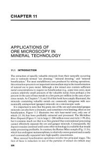 Chapter 11 Applications of Ore Microscopy in Mineral Technology