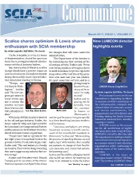 Scalise Shares Optimism & Lewis Shares Enthusiasm with SCIA