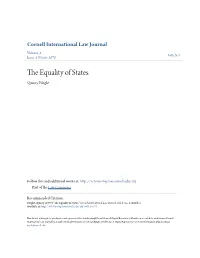 The Equality of States
