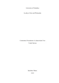 University of Pardubice Faculty of Arts and Philosophy Commented