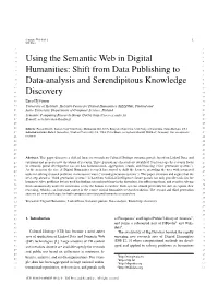 Using the Semantic Web in Digital Humanities