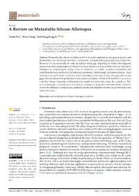 A Review on Metastable Silicon Allotropes