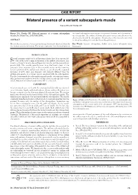 Bilateral Presence of a Variant Subscapularis Muscle