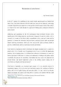 Mechanism of Conciliation