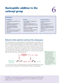 Nucleophilic Addition to the Carbonyl Group 6