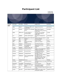 Participant List