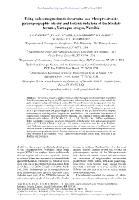 Using Palaeomagnetism to Determine Late Mesoproterozoic Palaeogeographic History and Tectonic Relations of the Sinclair Terrane, Namaqua Orogen, Namibia