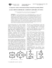 A Comparative Analysis of Structured and Object-Oriented Programming Methods