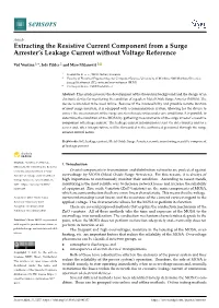 Extracting the Resistive Current Component from a Surge Arrester's