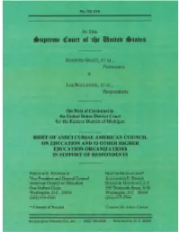 Gratz V. Bollinger Amicus Brief