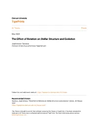 The Effect of Rotation on Stellar Structure and Evolution