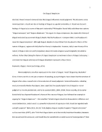 1 on Disgust Skepticism Abstract: Recent Research Demonstrates That