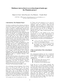Multiuser Interaction in an Archaeological Landscape: the Flaminia Project