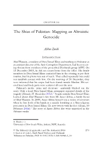 The Shias of Pakistan: Mapping an Altruistic Genocide