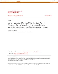 Where Was the Outrage? the Lack of Public Concern for The