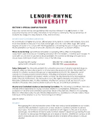 Alcohol & Controlled Substances Policy