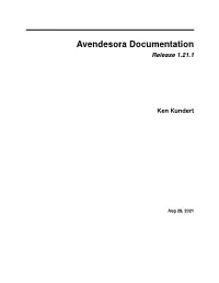 Avendesora Documentation Release 1.21.1