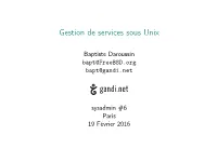 Gestion De Services Sous Unix
