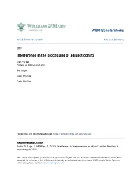 Interference in the Processing of Adjunct Control
