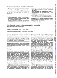 Intrahepatic Cysts in Biliary Atresia Aftersuccessful
