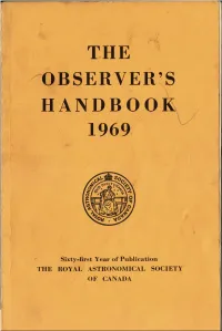 Observer's Handbook 1969