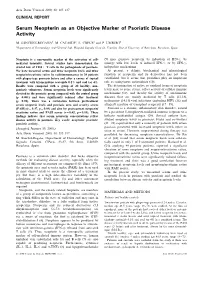Serum Neopterin As an Objective Marker of Psoriatic Disease Activity