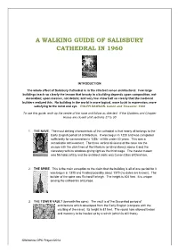A Walking Guide of Salisbury Cathedral in 1960