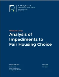 Analysis of Impediments to Fair Housing Choice