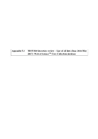 Appendix 5.3 MON 810 Literature Review – List of All Hits (June 2016