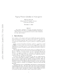 Arxiv:1908.01212V3 [Math.CT] 3 Nov 2020 Step, One Needs to Apply a For-Loop to Divide a Matrix Into Blocks