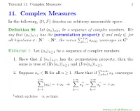 Complex Measures 1 11
