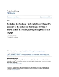 First Mate Robert Haswell's Account of the Columbia Rediviva's Activities in China and on the Return Journey During the Second Voyage