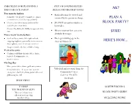 Me? Plan a Block Party? Sure! Here's How