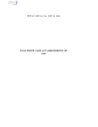 Ryan White Care Act Amendments of 1996 110 Stat