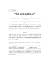 THE ATOMIC STRUCTURE and HYDROGEN BONDING of DEUTERATED MELANTERITE, Feso4•7D2O
