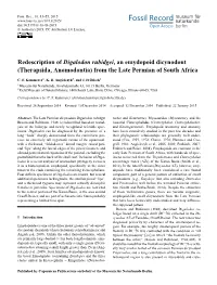 Therapsida, Anomodontia) from the Late Permian of South Africa