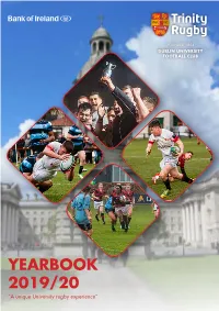 YEARBOOK 2019/20 “A Unique University Rugby Experience”