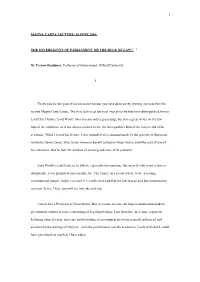 1 Magna Carta Lecture; 15 June 2006; the Sovereignty