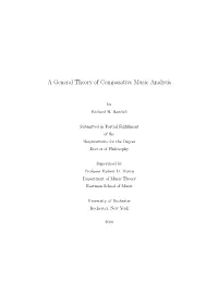 A General Theory of Comparative Music Analysis